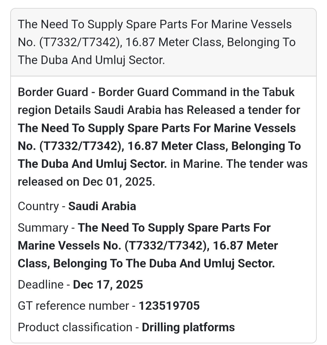 🚨 New Tender Alert – Saudi Arabia 🇸🇦