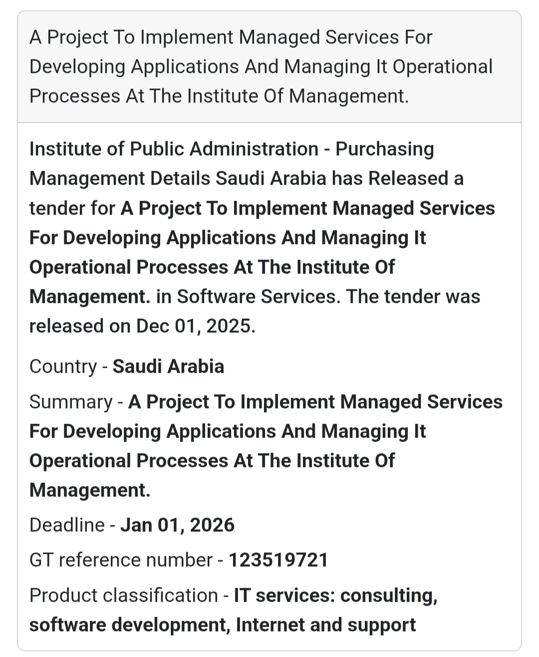 🚨 New Tender Alert – Saudi Arabia 🇸🇦