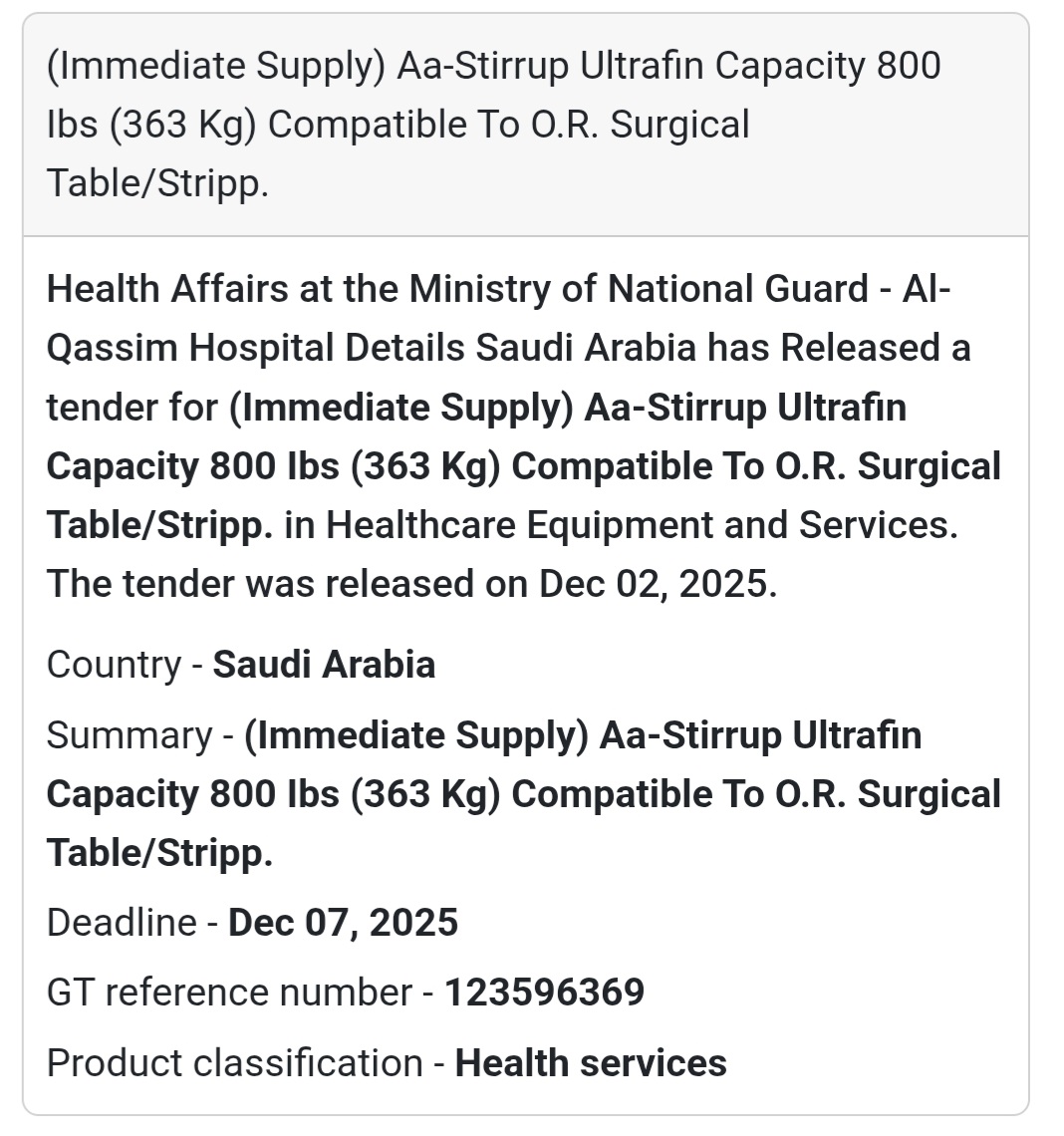 🚨 New Tender Alert – Saudi Arabia 🇸🇦