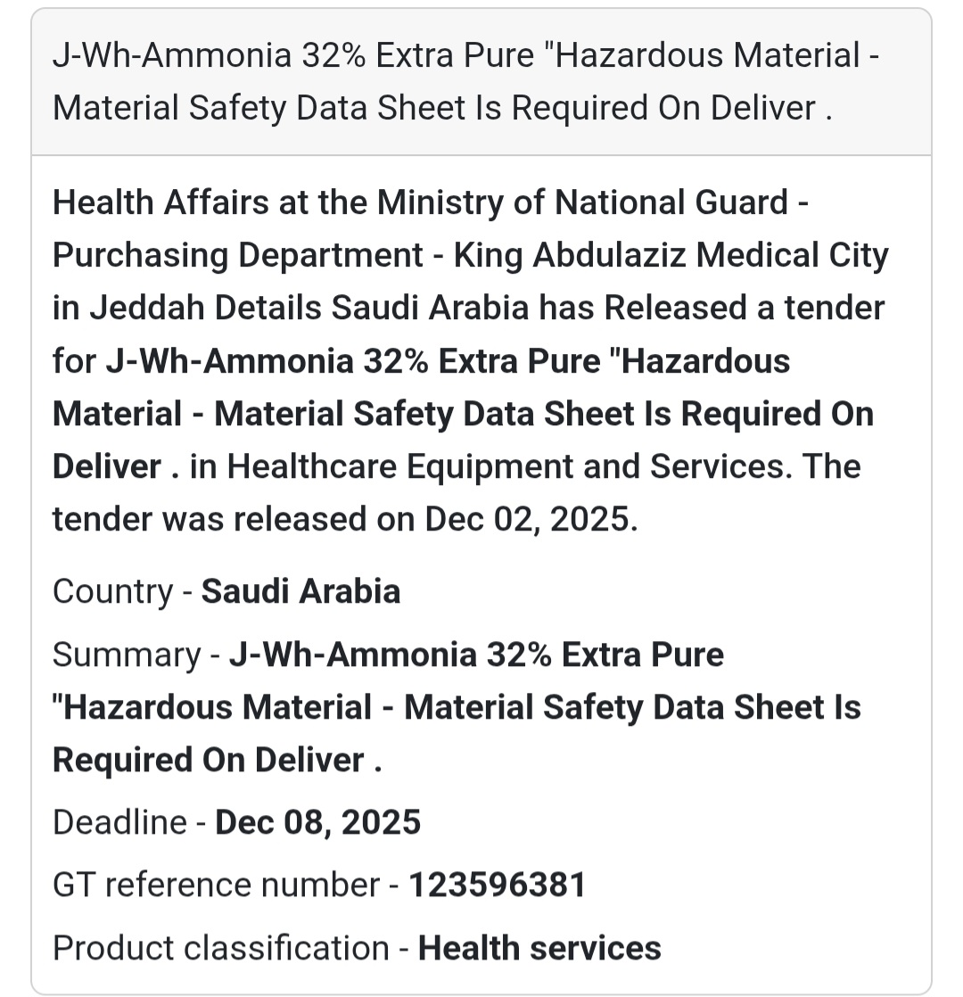 🚨 New Tender Alert – Saudi Arabia 🇸🇦