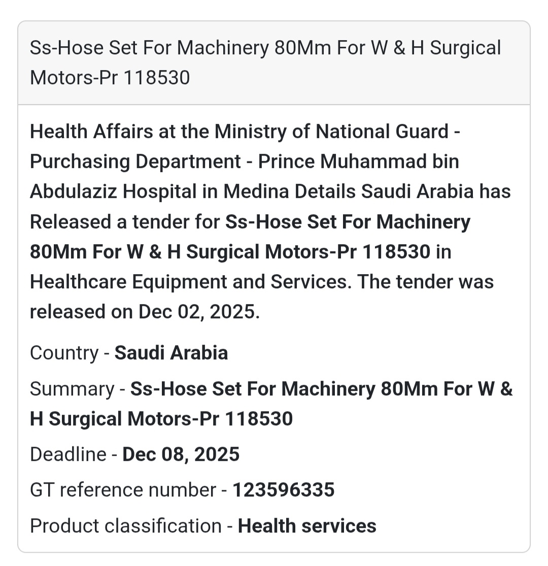 📢 New Tender Alert – Saudi Arabia