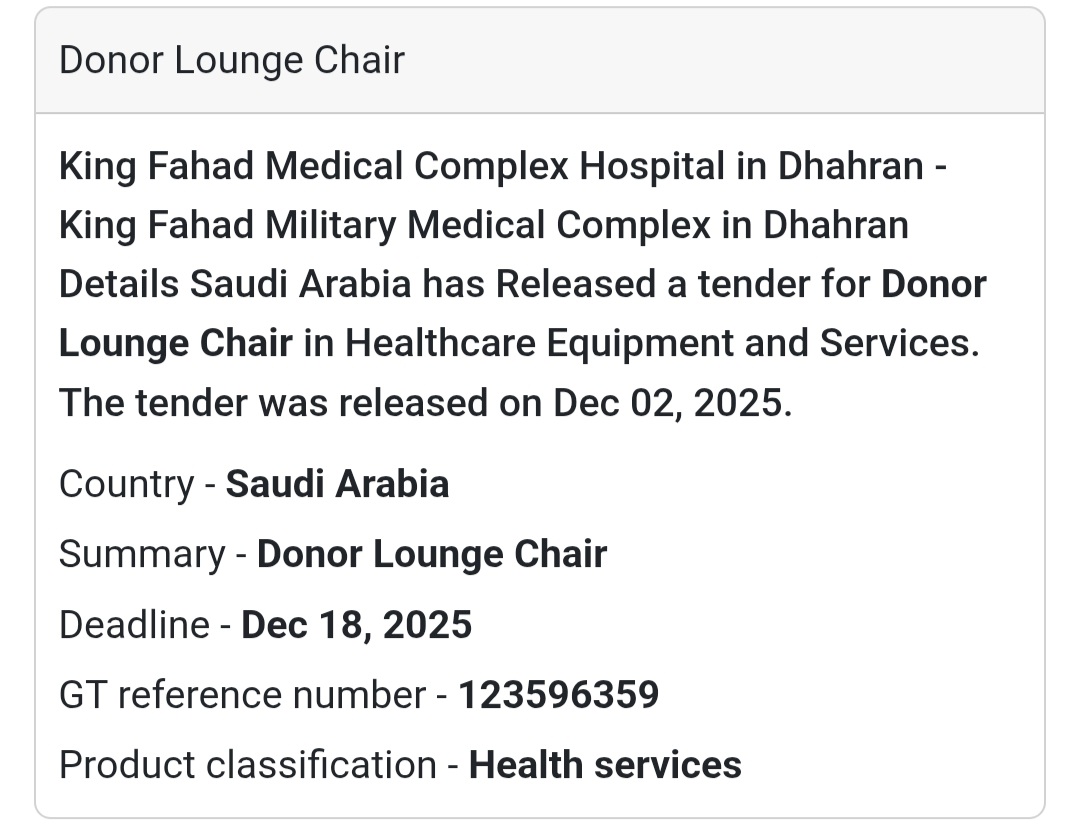 📢 New Tender Alert – Saudi Arabia
