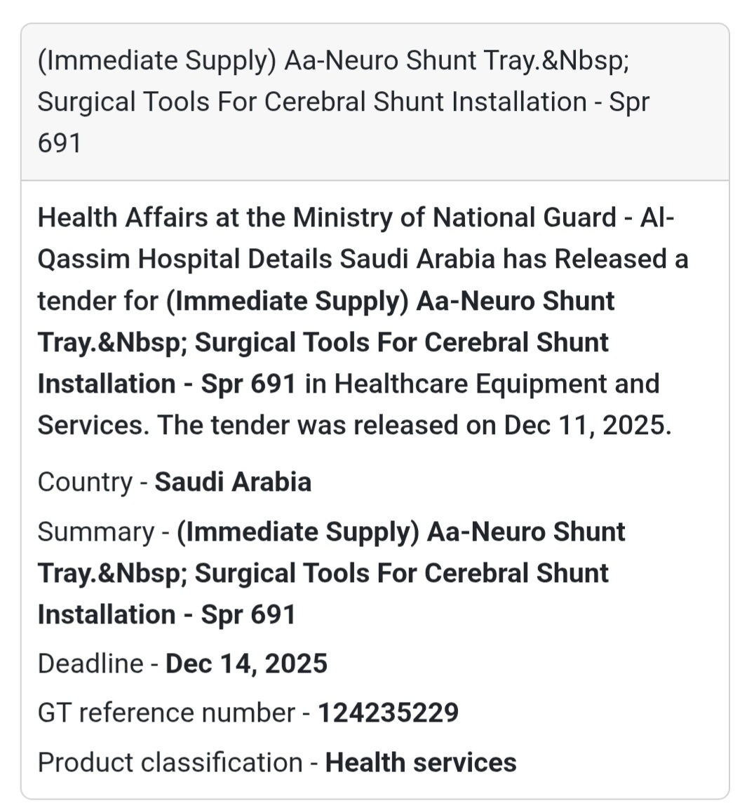 📢 New Tender Alert – Saudi Arabia
