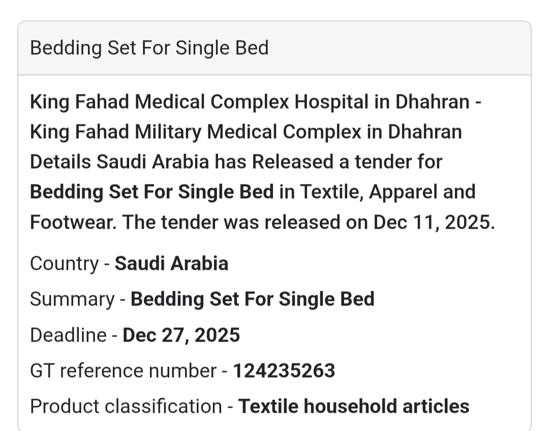 📢 New Tender Alert – Saudi Arabia