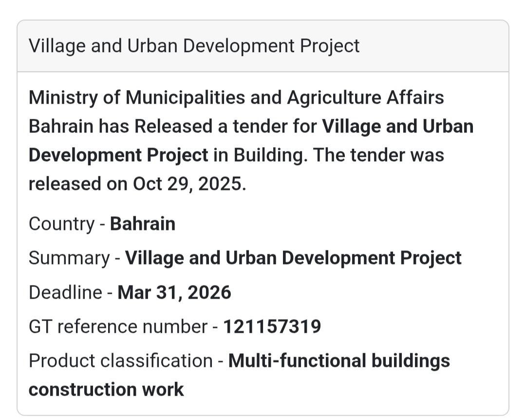 💧🏗️ New Tender Announcement!