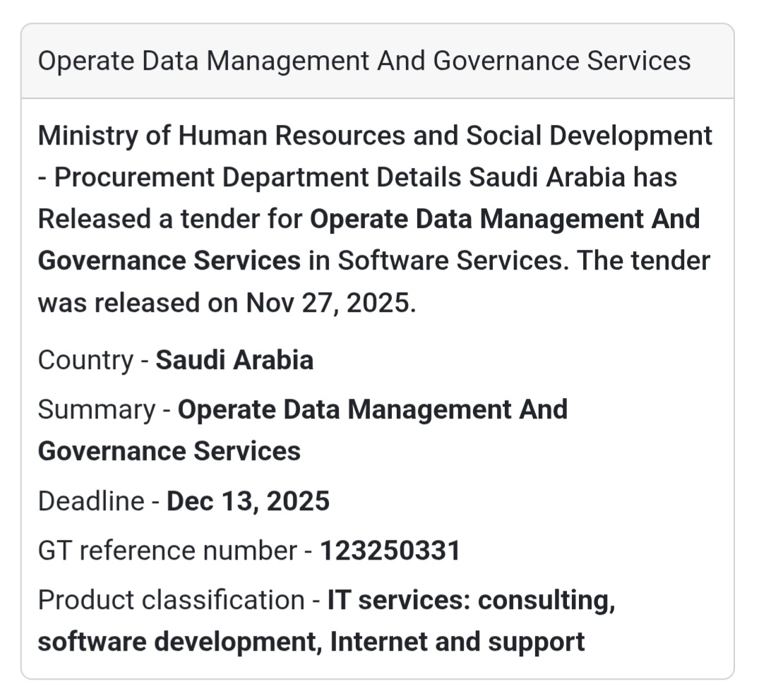 🏗️ New Tender Release – Saudi Arabia 🇸🇦