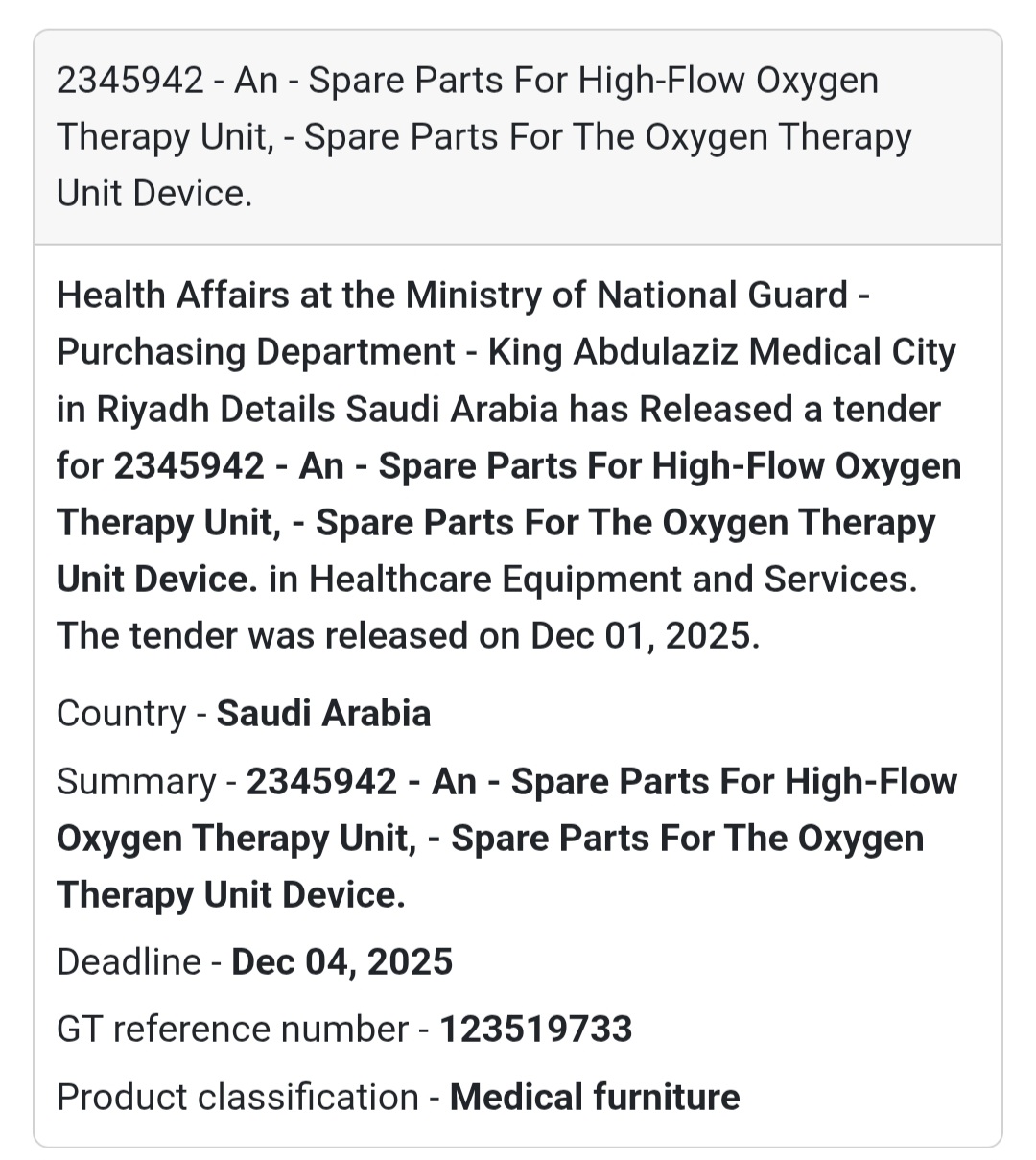 ⚡ New Tender – Saudi Arabia 🇸🇦
