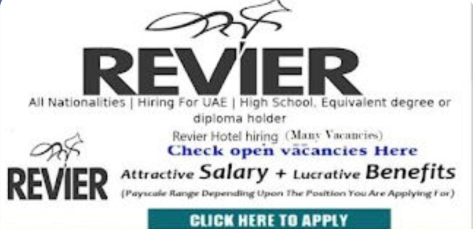 🍽️ Now Hiring in Dubai – Revier Hotels 2025! 🇦🇪