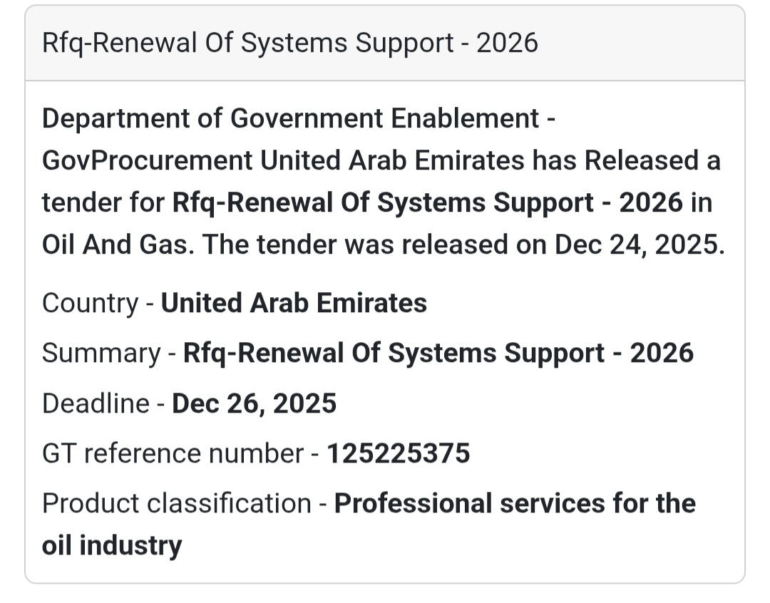 🛢️ Oil & Gas Systems Support | UAE 🇦🇪