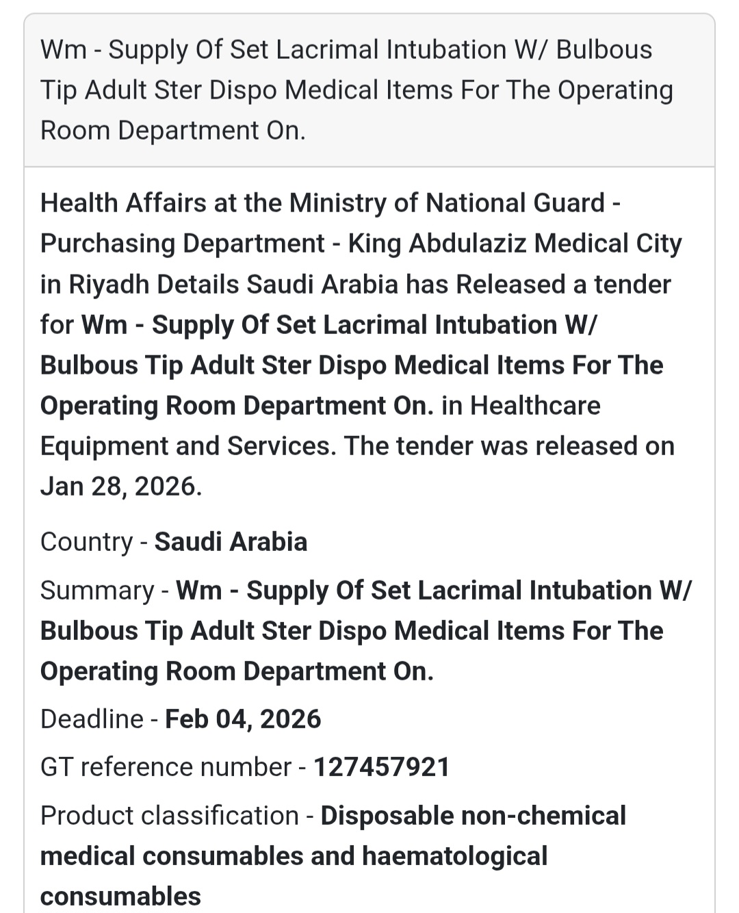 🧪 Operating Room Medical Items | Riyadh