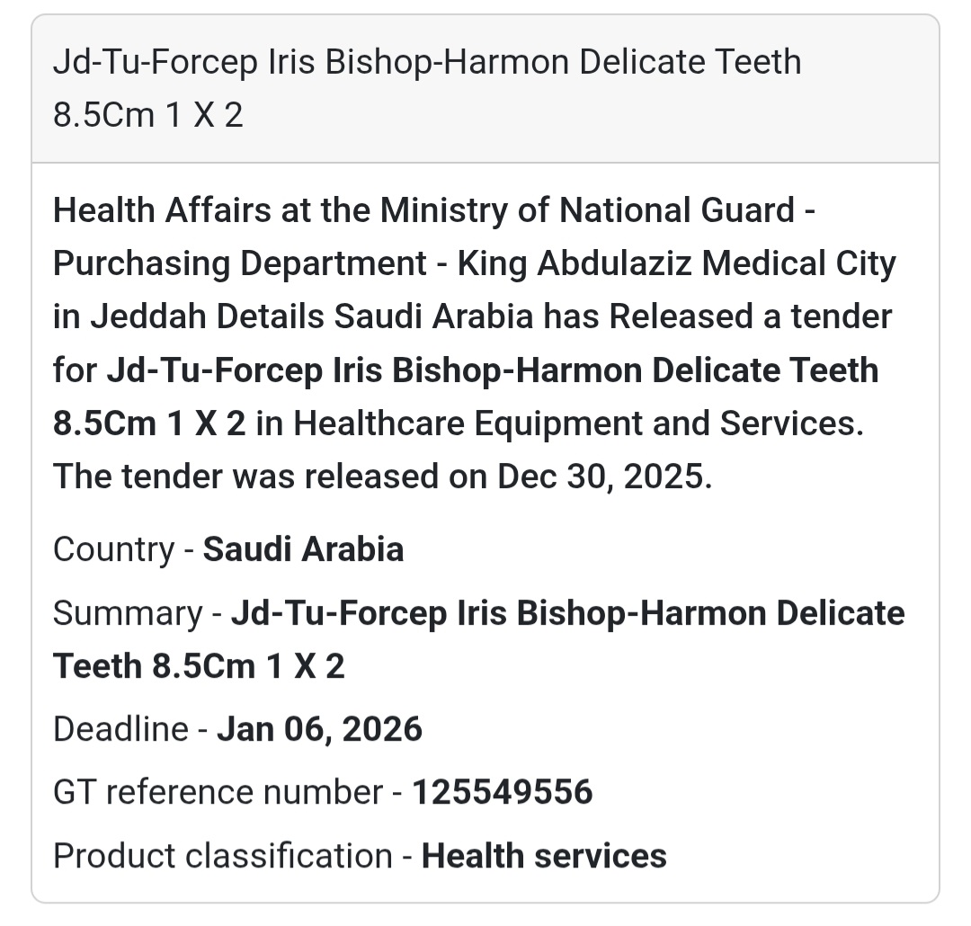 👁️ Ophthalmic Surgical Instrument Tender