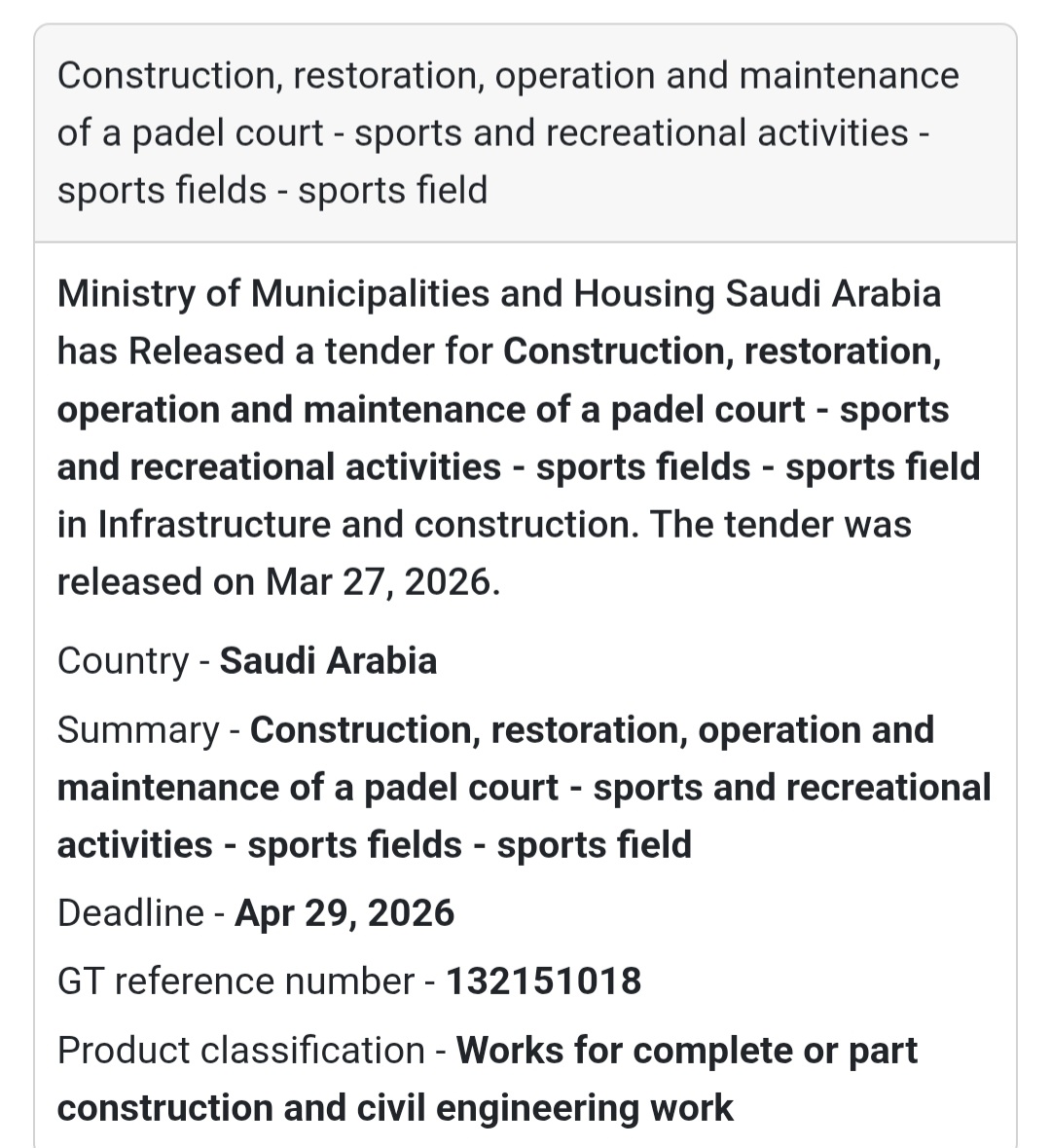 🎾 Padel Court Project 🇸🇦