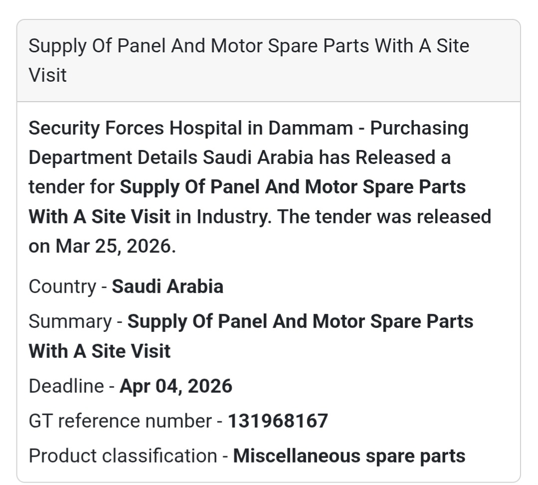 ⚙️ Panel & Motor Spare Parts 🔌