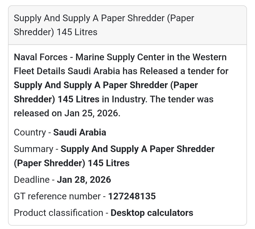 🧾 Paper Shredder Supply – Western Fleet