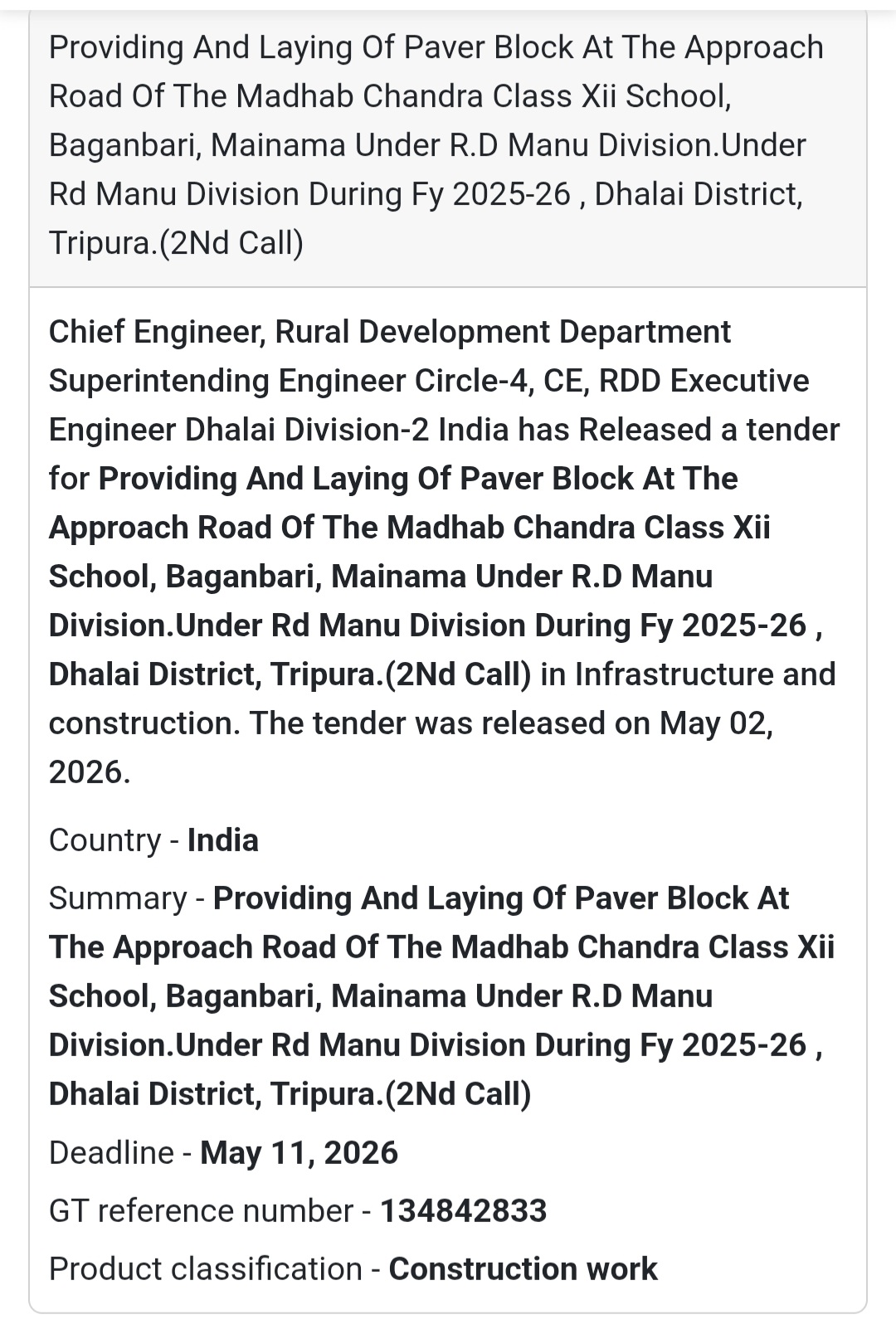 🛣️ Paver Block Road Work (School Approach)