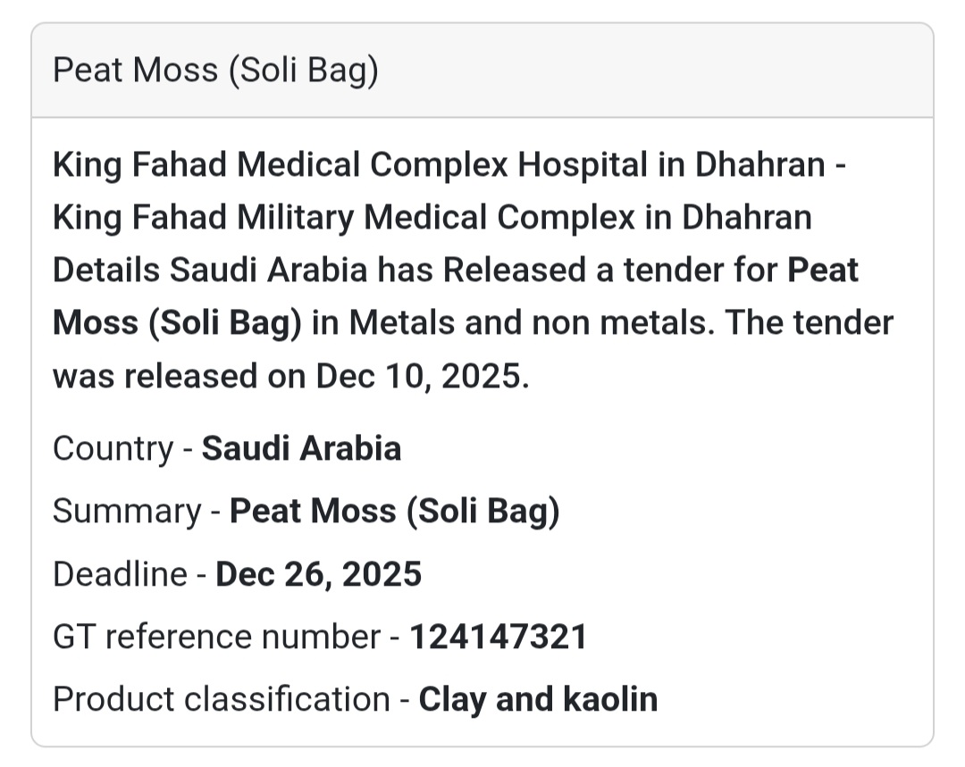 🌾 Peat Moss (Soli Bag)