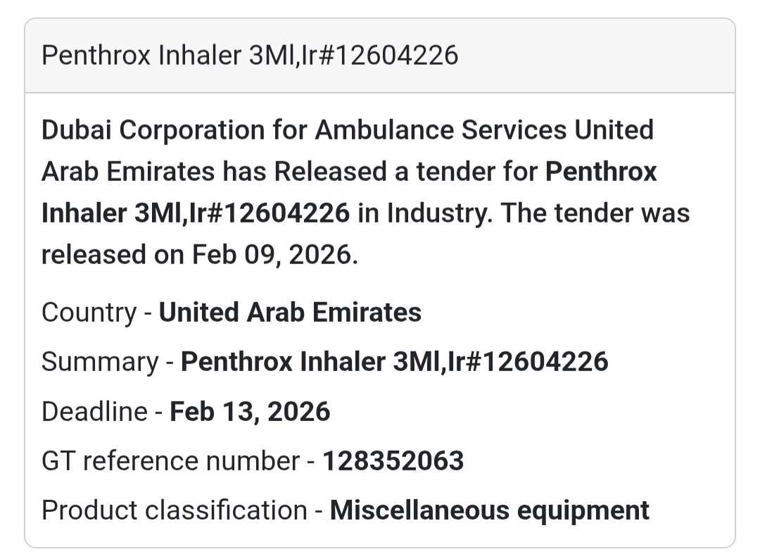 🚑 Penthrox Inhaler 3ml