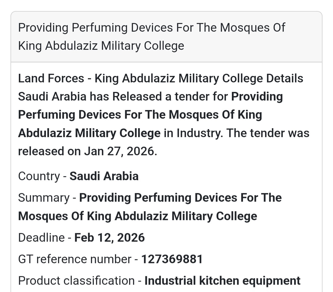 🌸 Perfuming Devices for Mosques – Military College