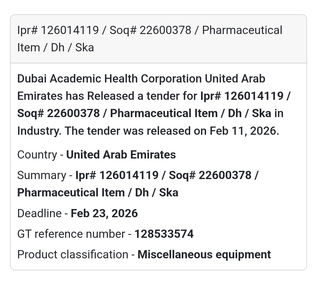 💊 Pharmaceutical Item – Ipr# 126014119