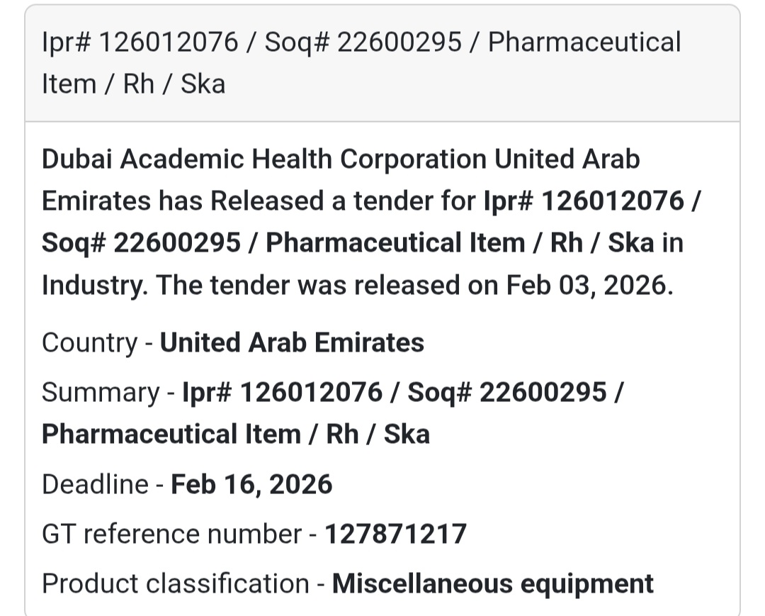 💊 Pharmaceutical Item – RH / SKA Healthcare | UAE 🇦🇪