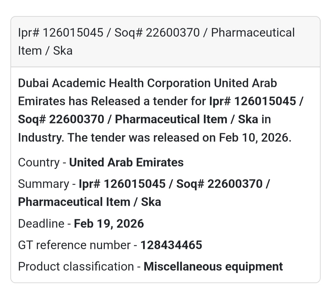 💊 Pharmaceutical Item – SKA (Ref 22600370)