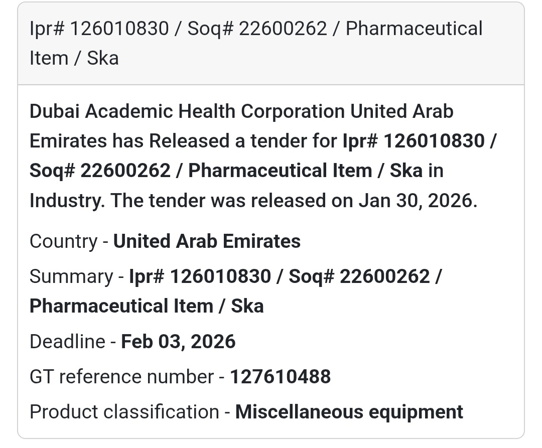 💊 Pharmaceutical Items | DHA