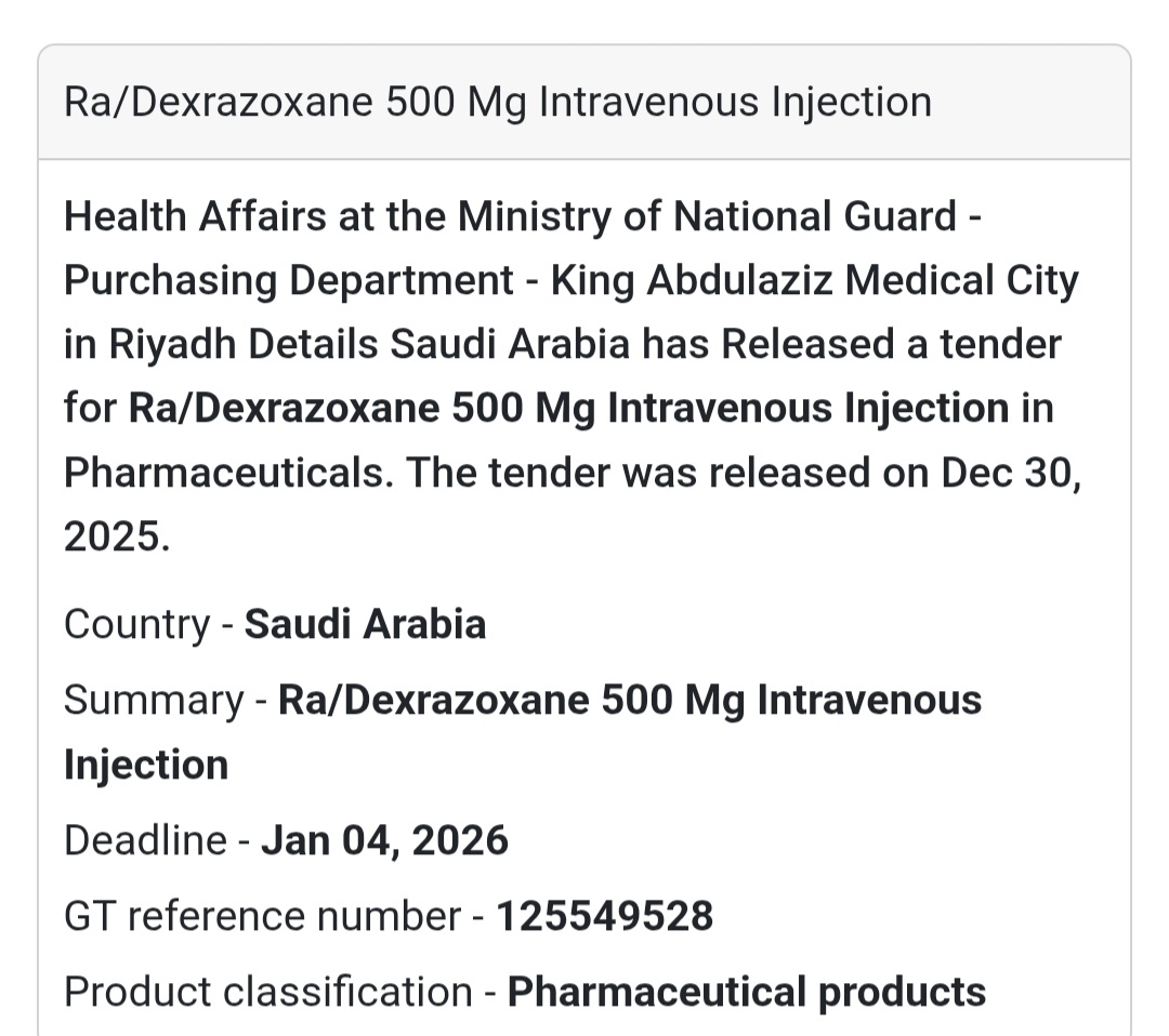 💊 Pharmaceuticals Tender