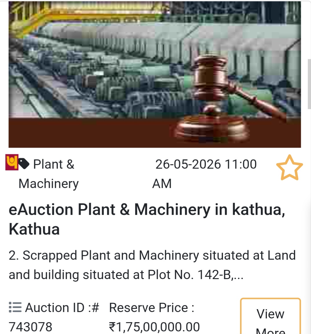 Plant & Machinery in Kathua