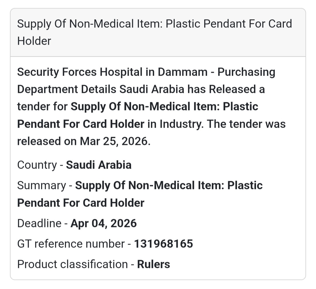 🪪 Plastic Pendants for Card Holders