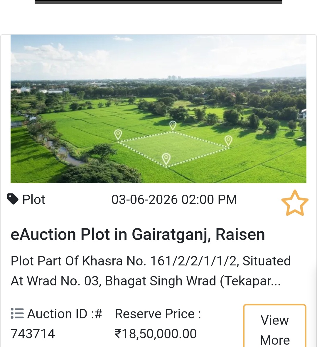 🌾 Plot in Gairatganj, Raisen