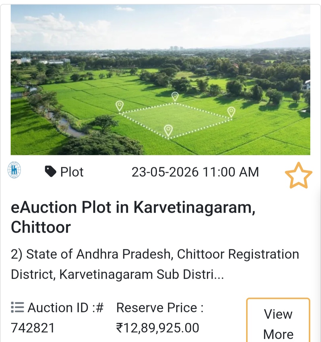 🌱 Plot in Karvetinagaram, Chittoor