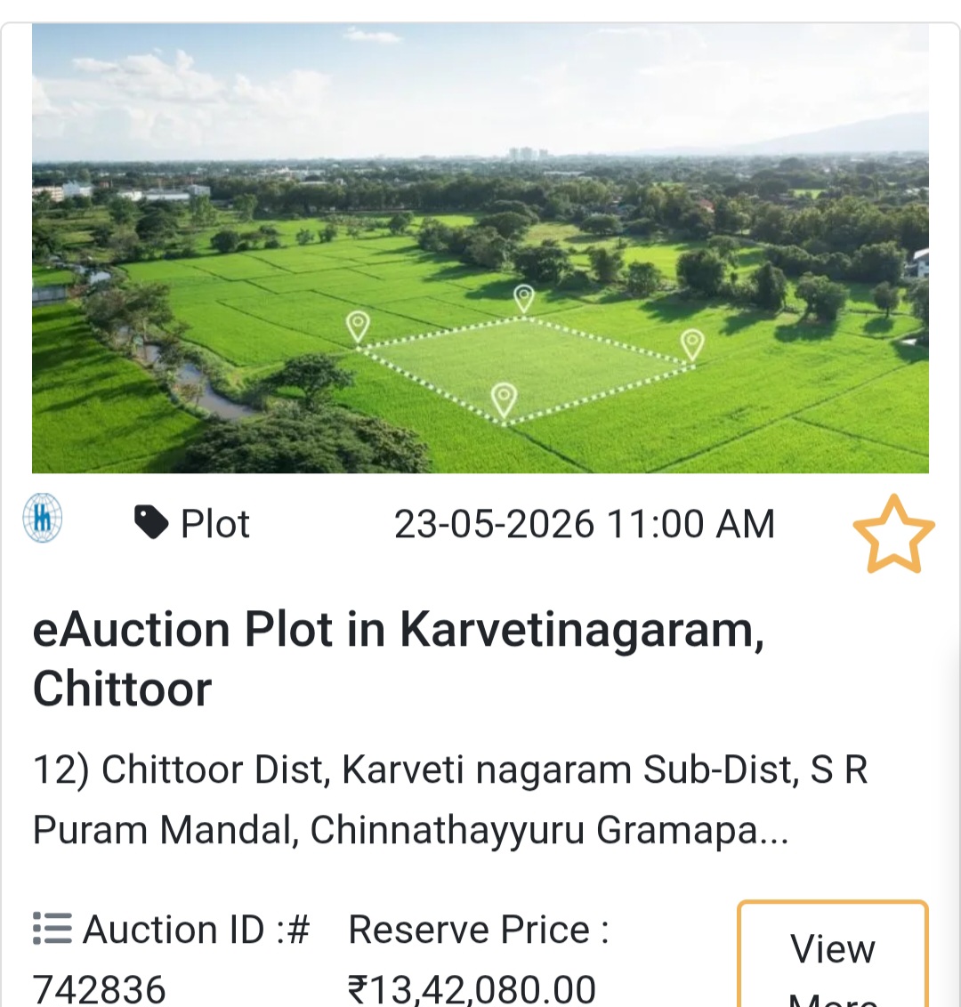 Plot in Karvetinagaram, Chittoor