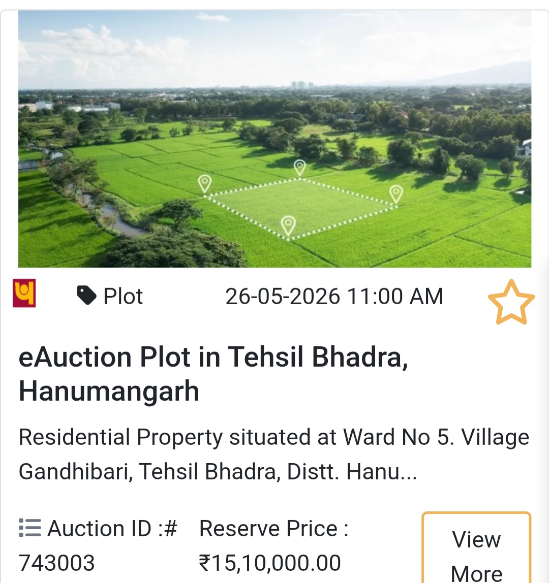 Plot in Tehsil Bhadra, Hanumangarh