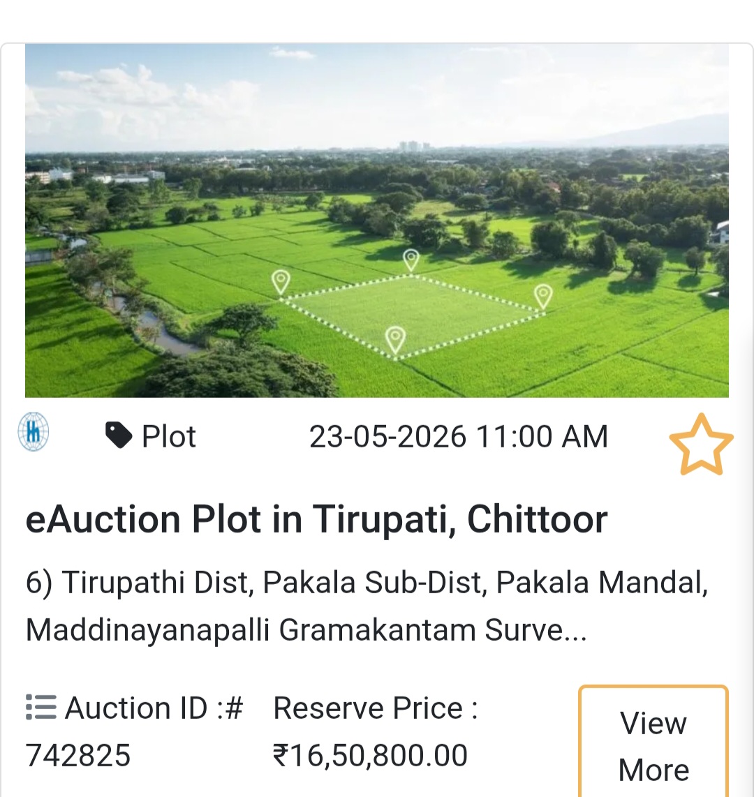 🌾 Plot in Tirupati (Pakala Area)