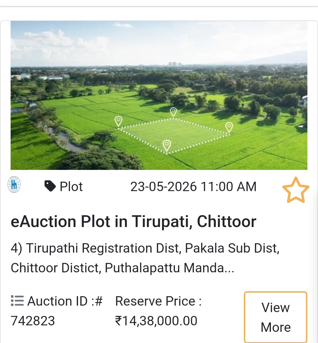 🏡 Plot in Tirupati Region