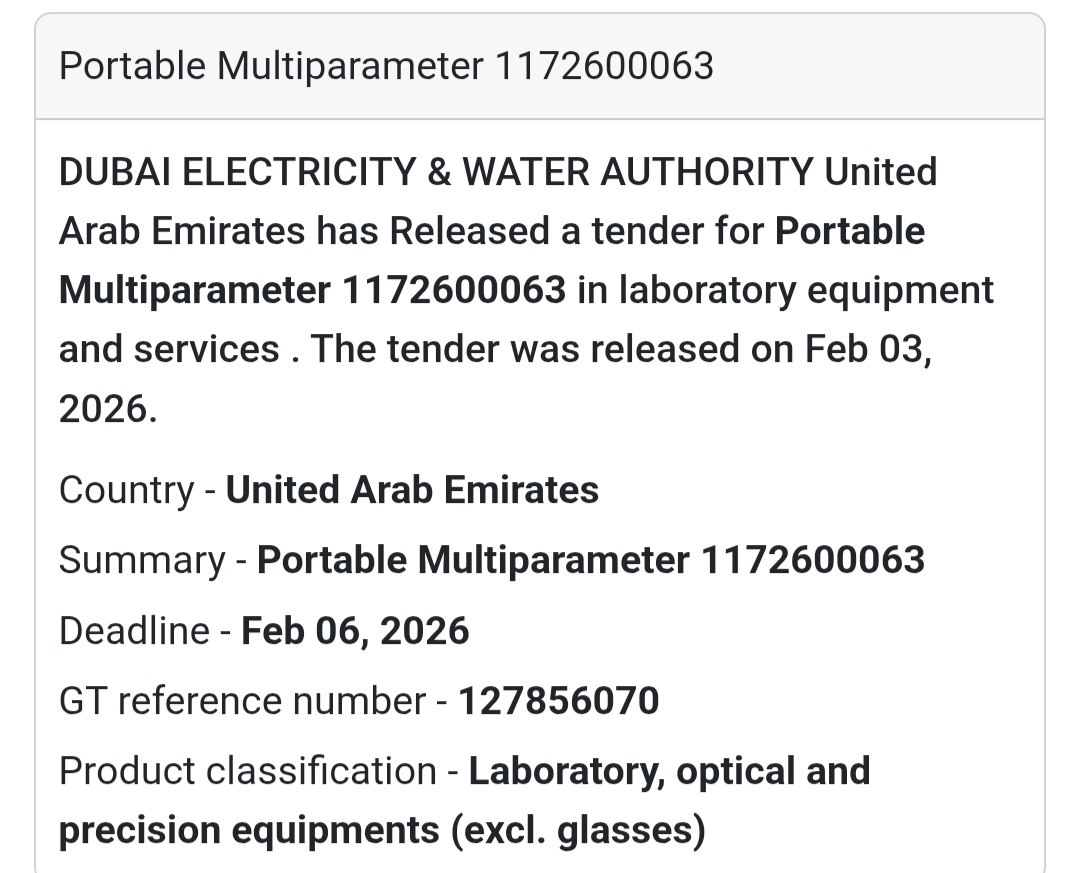 🔬 Portable Multiparameter Laboratory Equipment | UAE 🇦🇪