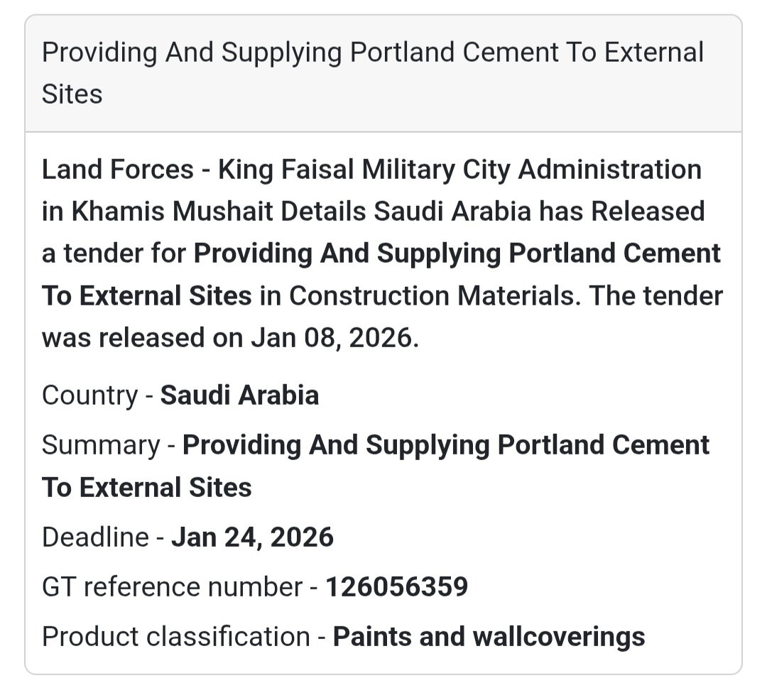 🧱 Portland Cement Supply – External Sites