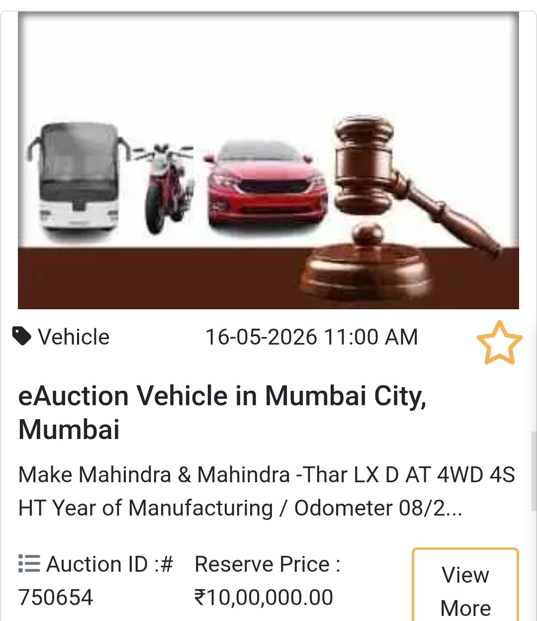 🚙 Power SUV Deal – Mahindra Thar 4WD