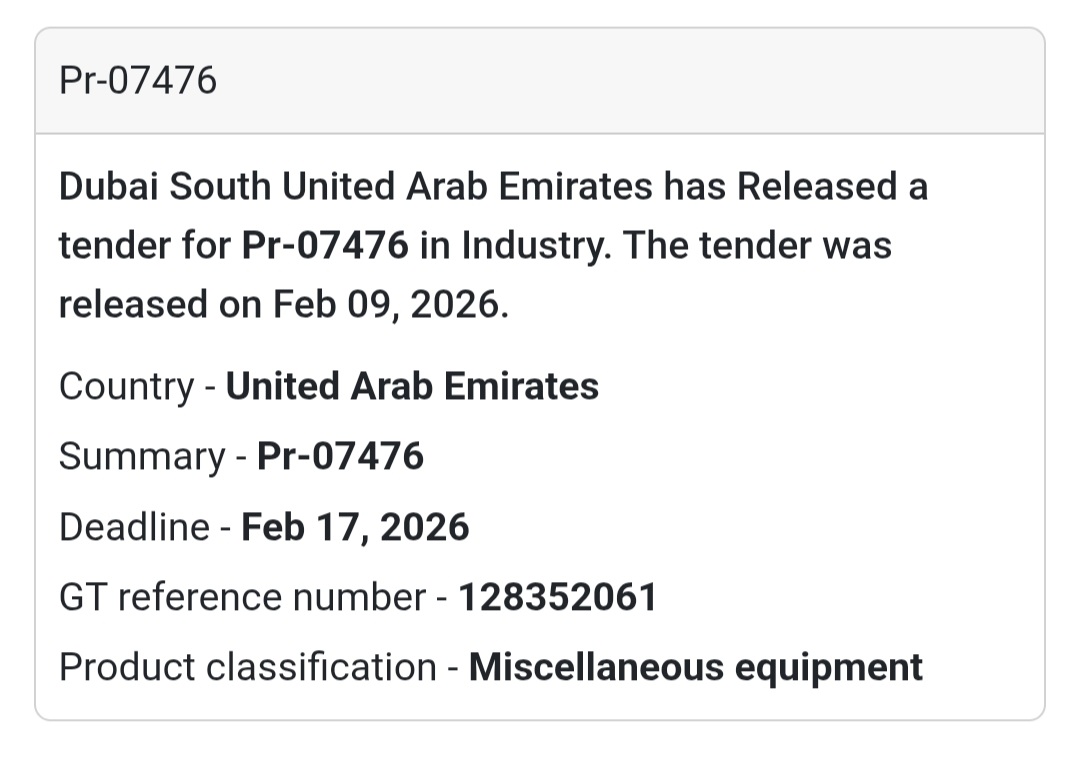 🏗️ PR-07476 tender