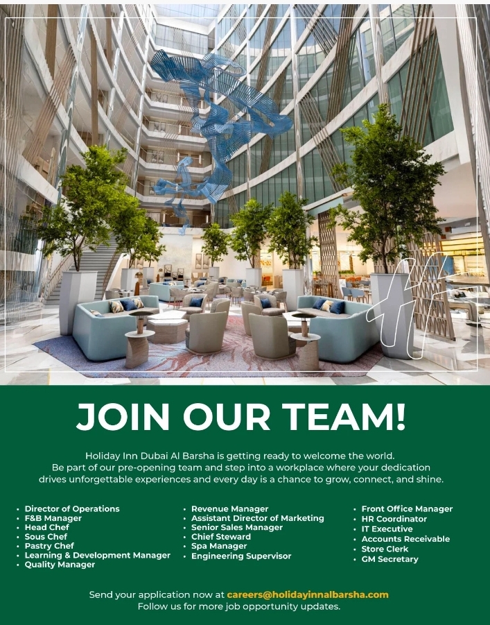 🏨 PRE-OPENING HOTEL JOBS – DUBAI 🇦🇪