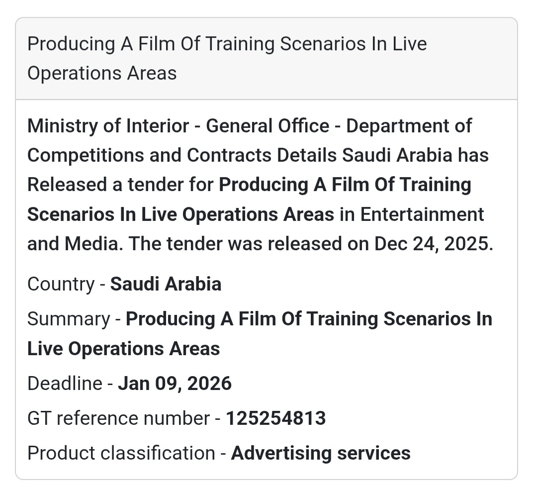 🎬 Producing a Film of Training Scenarios in Live Operations Areas 🇸🇦