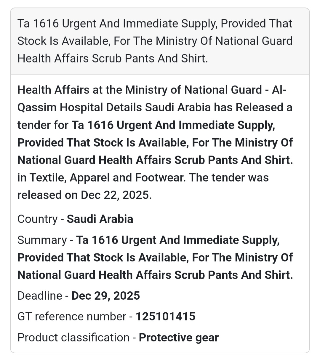 👖 Protective Medical Clothing – Saudi Arabia 🇸🇦