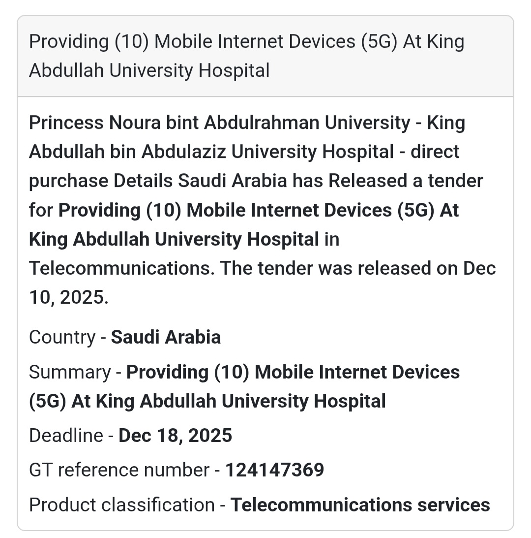 📶 Providing (10) Mobile Internet Devices (5G)