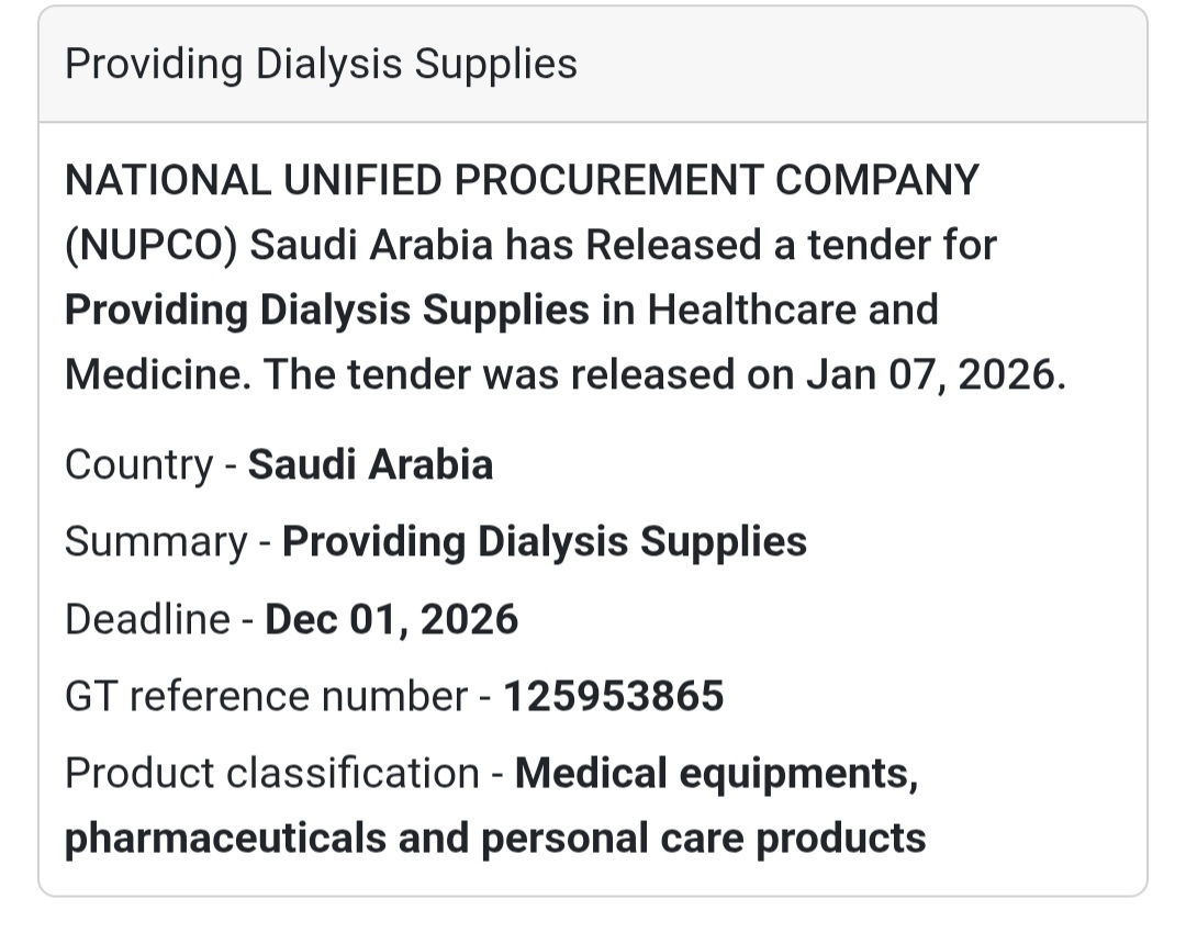 🩺 Providing Dialysis Supplies
