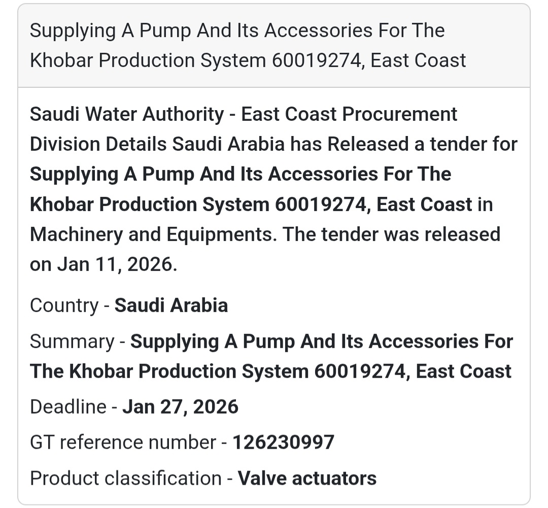 🚰 PUMP & ACCESSORIES SUPPLY – KHOBAR