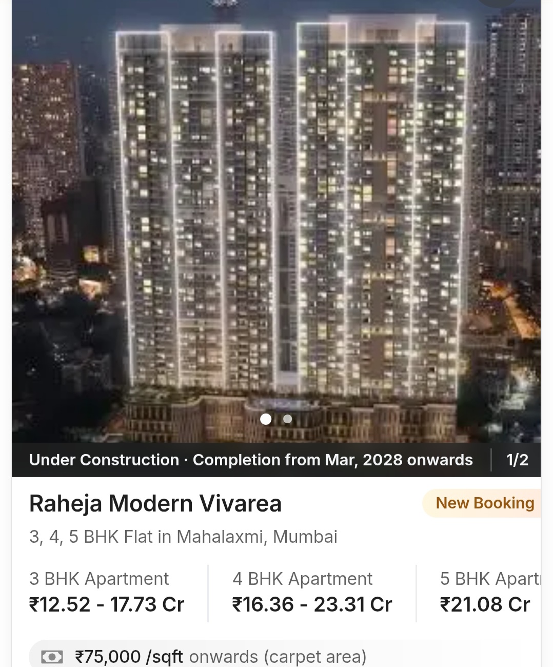 🏙️ Raheja Modern Vivarea – Mahalaxmi, Mumbai