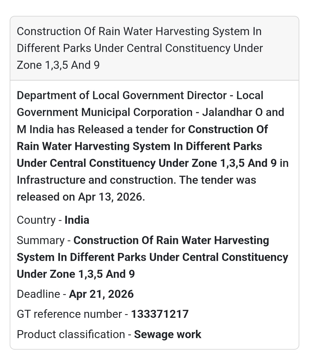 🌧️ Rain Water Harvesting System – Jalandhar