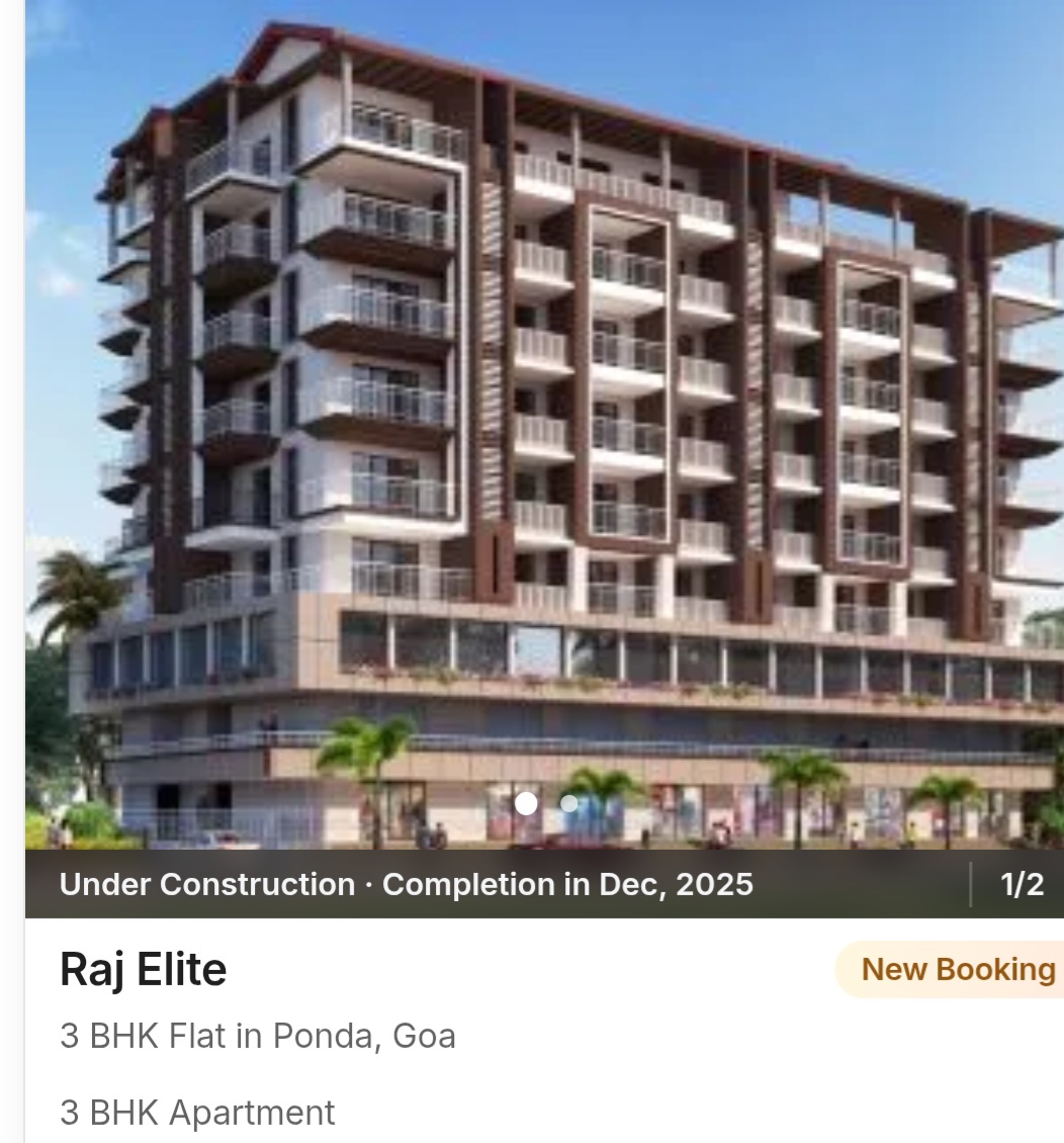 🏡 Raj Elite – Premium 3 BHK Living in Ponda, Goa