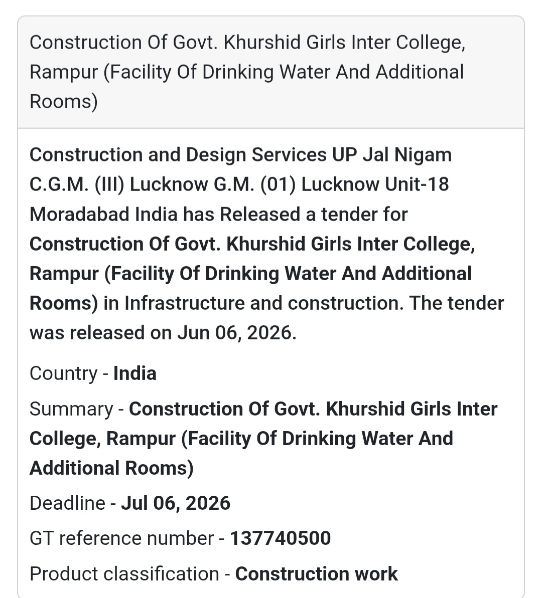 🏫 Rampur, Uttar Pradesh | Govt. Khurshid Girls Inter College Construction Work