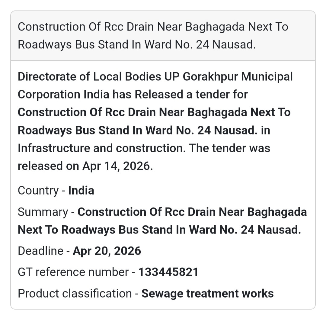 🚧 RCC Drain Construction – Gorakhpur (Ward 24 Nausad)